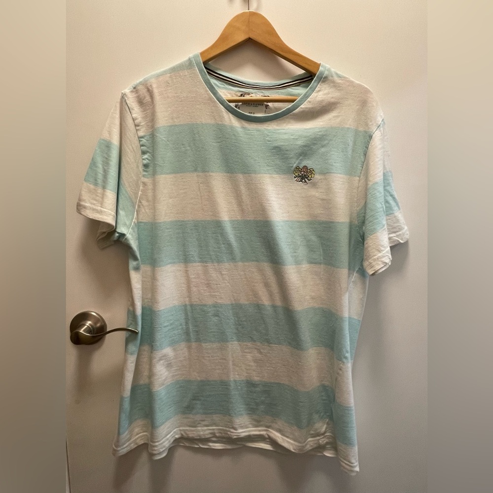 Denim & Flower Light Blue and White Tee